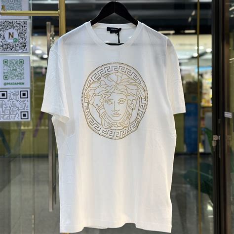 versace medusa print t-shirt|Versace crystal medusa t shirt.